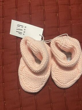 Carter's Light Pink Knit Baby Booties